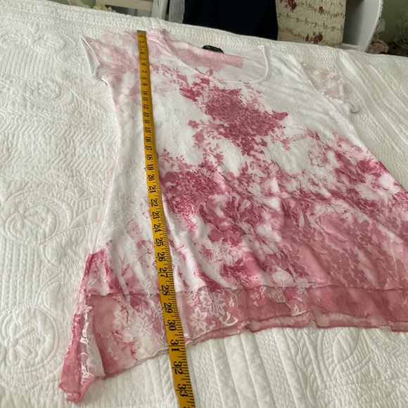 LILY MORGAM, PINK & WHITE FLORAL BLOUSE - Picture 9 of 13